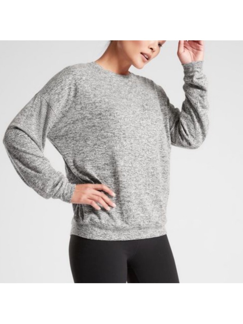 Athleta Heather Gray Crewneck Sweater